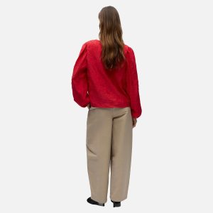 OBJADA SUKI LS RE V NECK POINSETTIA – Image 3