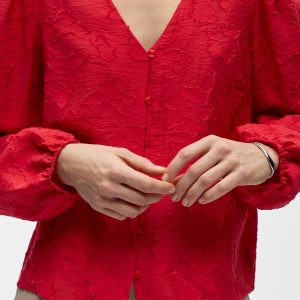OBJADA SUKI LS RE V NECK POINSETTIA – Image 6