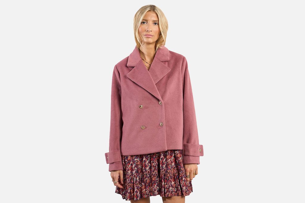 MANTEAU PALETOT DARK PINK