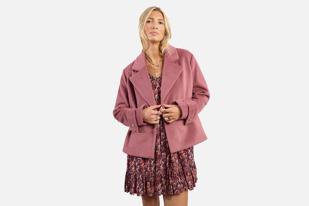 MANTEAU PALETOT DARK PINK