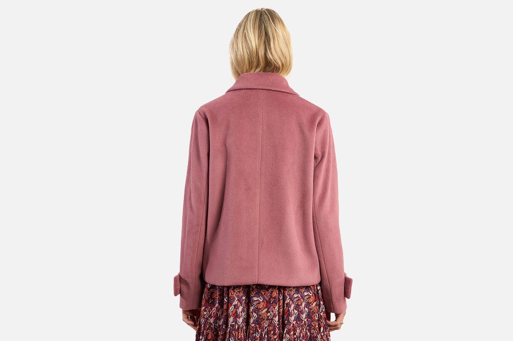 MANTEAU PALETOT DARK PINK