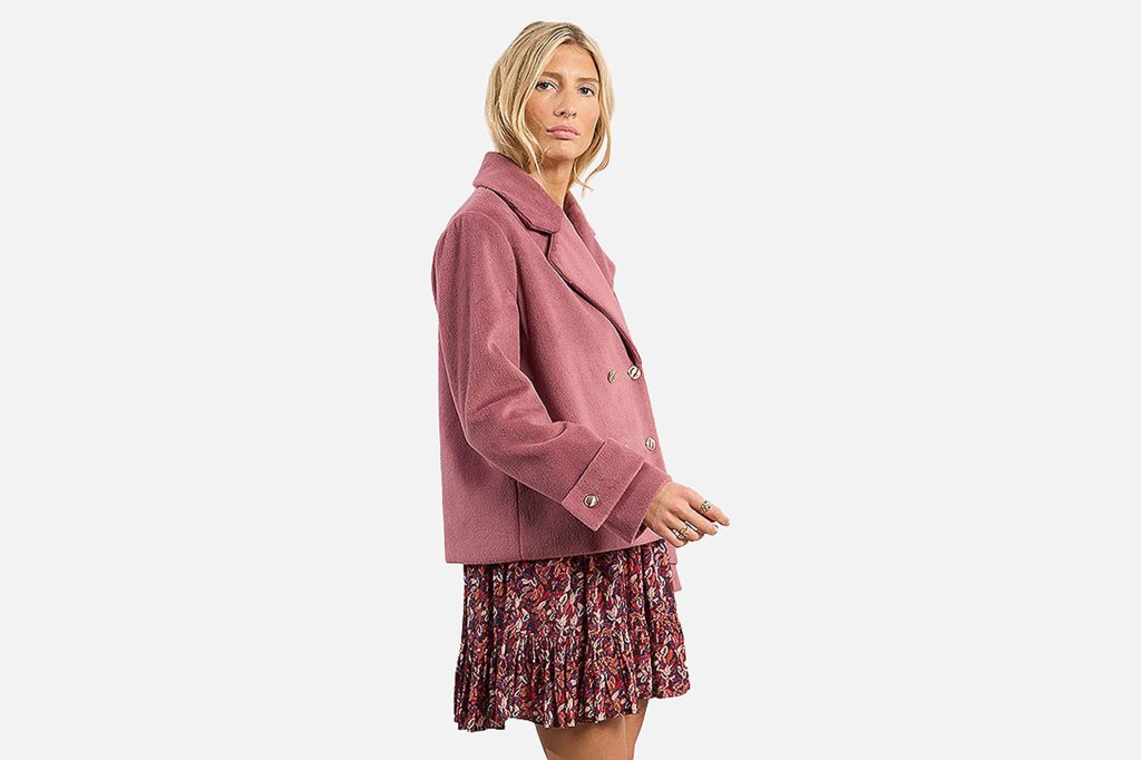 MANTEAU PALETOT DARK PINK