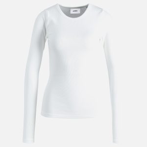 FREYA RIB TEE BRIGHT WHITE – Image 1