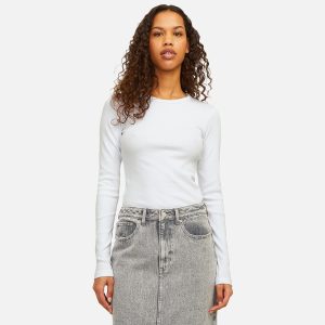 FREYA RIB TEE BRIGHT WHITE – Image 3