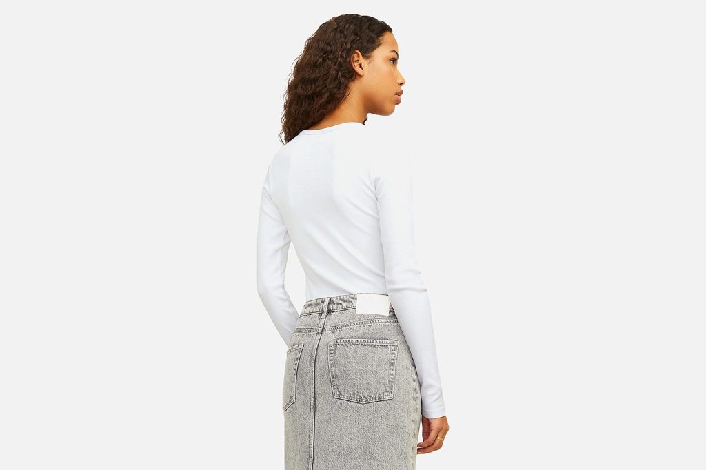 FREYA RIB TEE BRIGHT WHITE