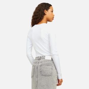 FREYA RIB TEE BRIGHT WHITE – Image 4