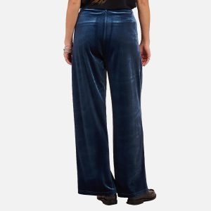 PANTA LARGE VELOUR BLEU DENIM - Image 2