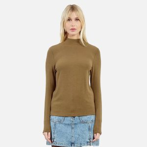 TOP MANCHES LONGUES KAKI - Image 1