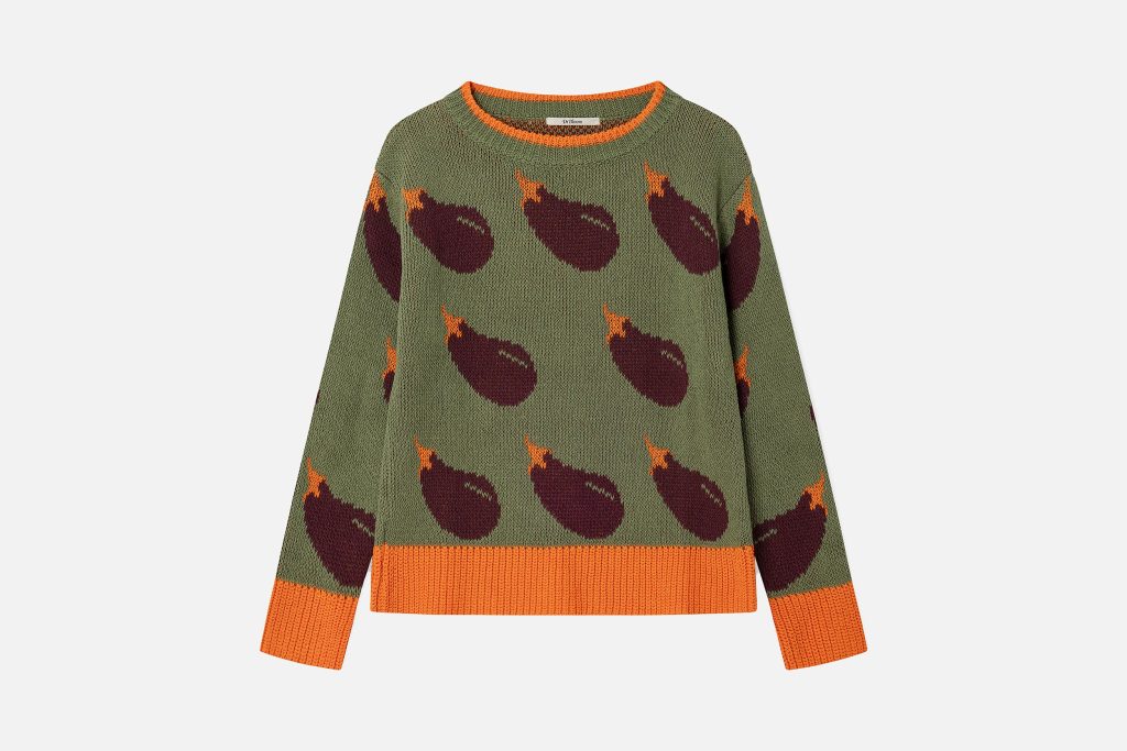 PULL MELANZANE VERT