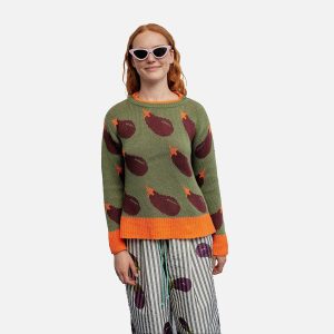 PULL MELANZANE VERT - Image 2