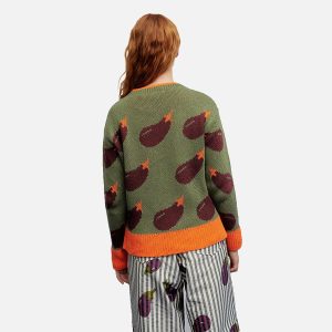 PULL MELANZANE VERT - Image 3