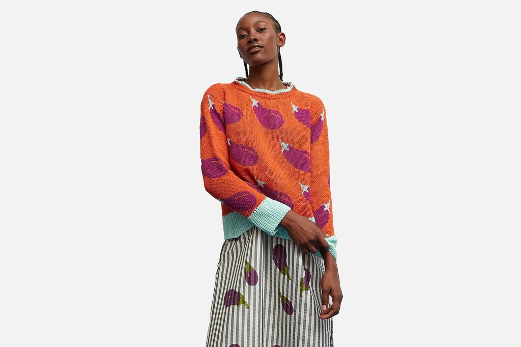 PULL MELANZANE TERRACOTTA