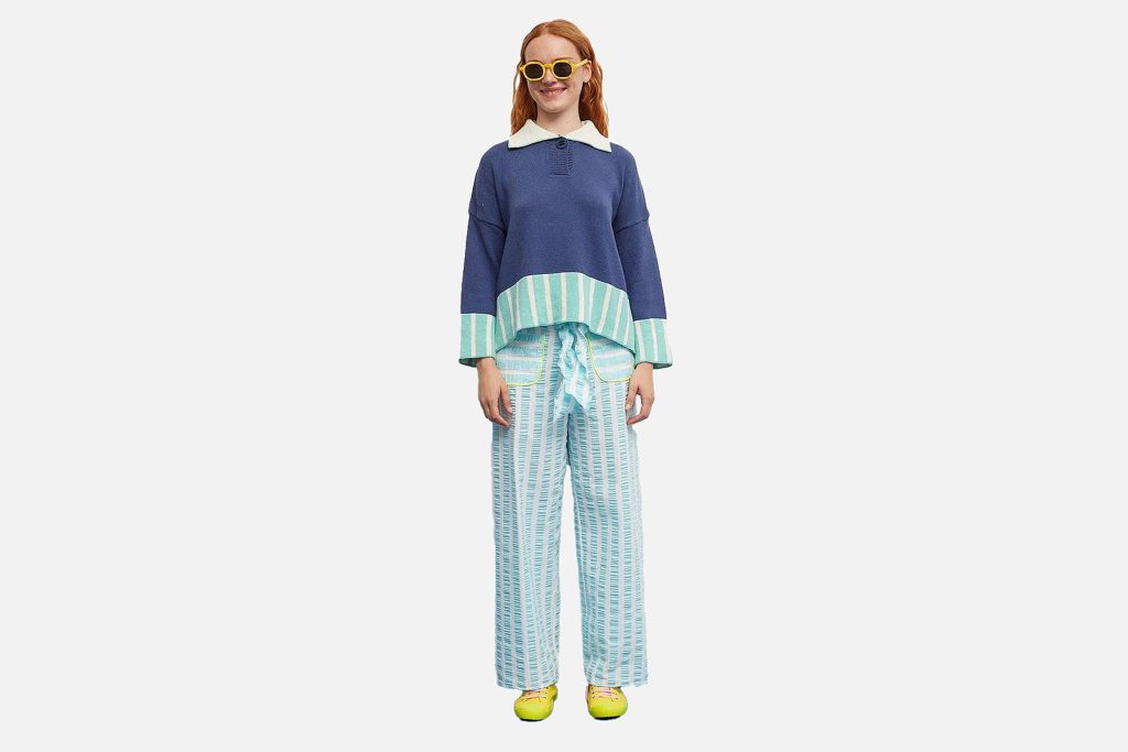 PANTALON LAZO RAYE AQUA