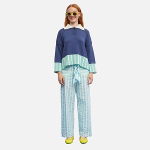 PANTALON LAZO RAYE AQUA – Image 3