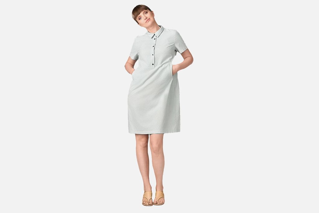 ROBE VANESSA GREEN CHECKS