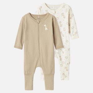NIGHTSUIT X2 ZIP GIRAFE BEIGE – Image 1