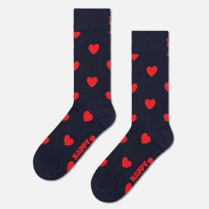 HEART SOCKS RED BLACK - Image 1