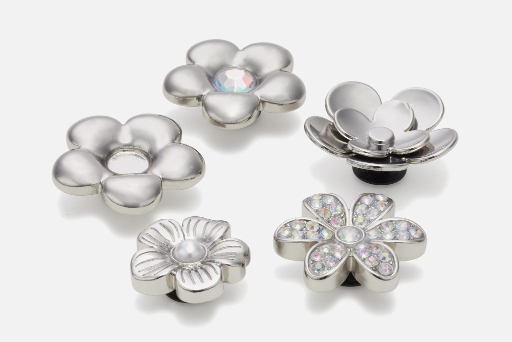 MONOCHROME SLVR FLWRS 5 PACK