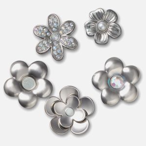 MONOCHROME SLVR FLWRS 5 PACK - Image 2
