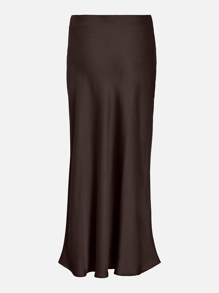 VIELLETTE HW MIDI SKIRT COFFEE BEAN