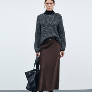 VIELLETTE HW MIDI SKIRT COFFEE BEAN – Image 4