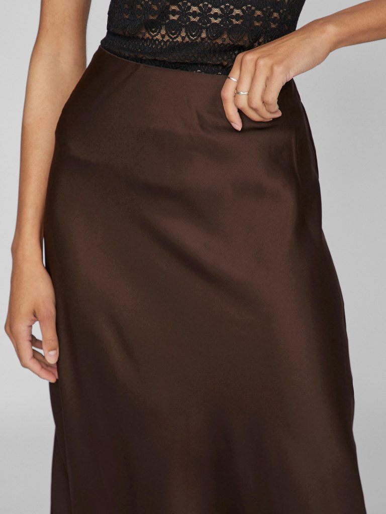 VIELLETTE HW MIDI SKIRT COFFEE BEAN