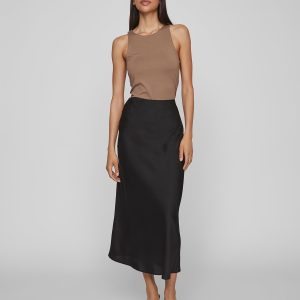 VIELLETTE HW MIDI SKIRT BLACK – Image 3
