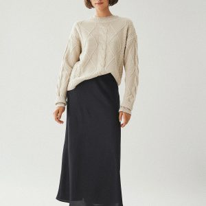 VIELLETTE HW MIDI SKIRT BLACK – Image 4
