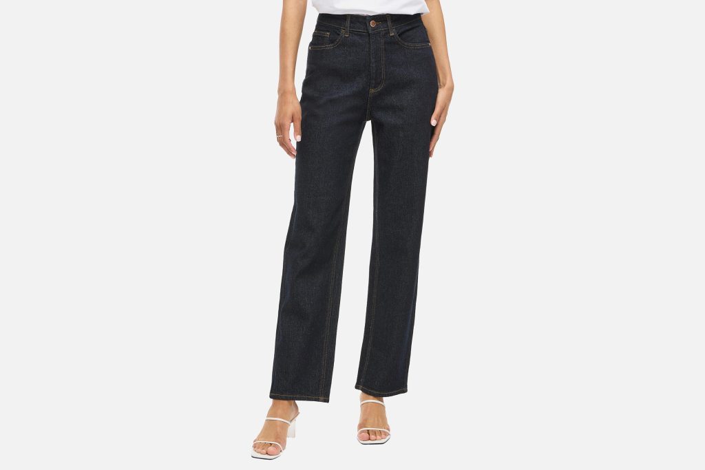 VIKELLY JAF HW STRAIGHT JEANS DARK BLUE 32