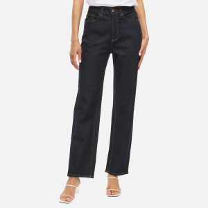 VIKELLY JAF HW STRAIGHT JEANS DARK BLUE 32 - Image 3