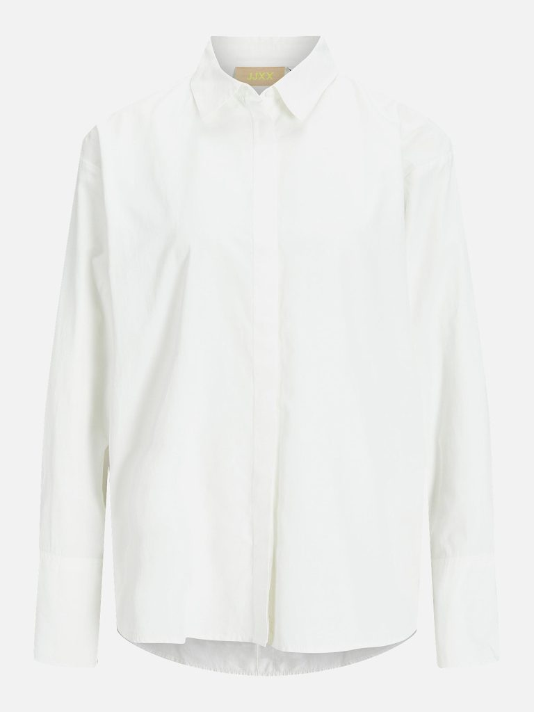 JXCARO POPLIN LS RLX SHIRT NOOS BLANC