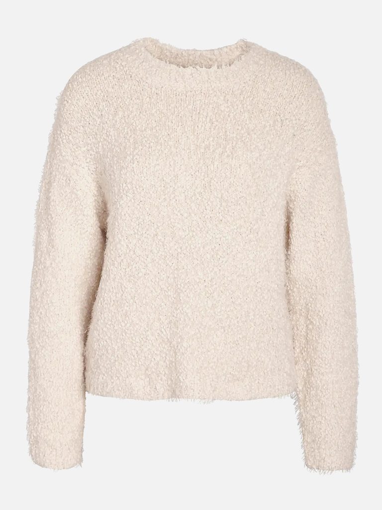 NMSASSY LS ONECK KNIT FWD EGGNOGG