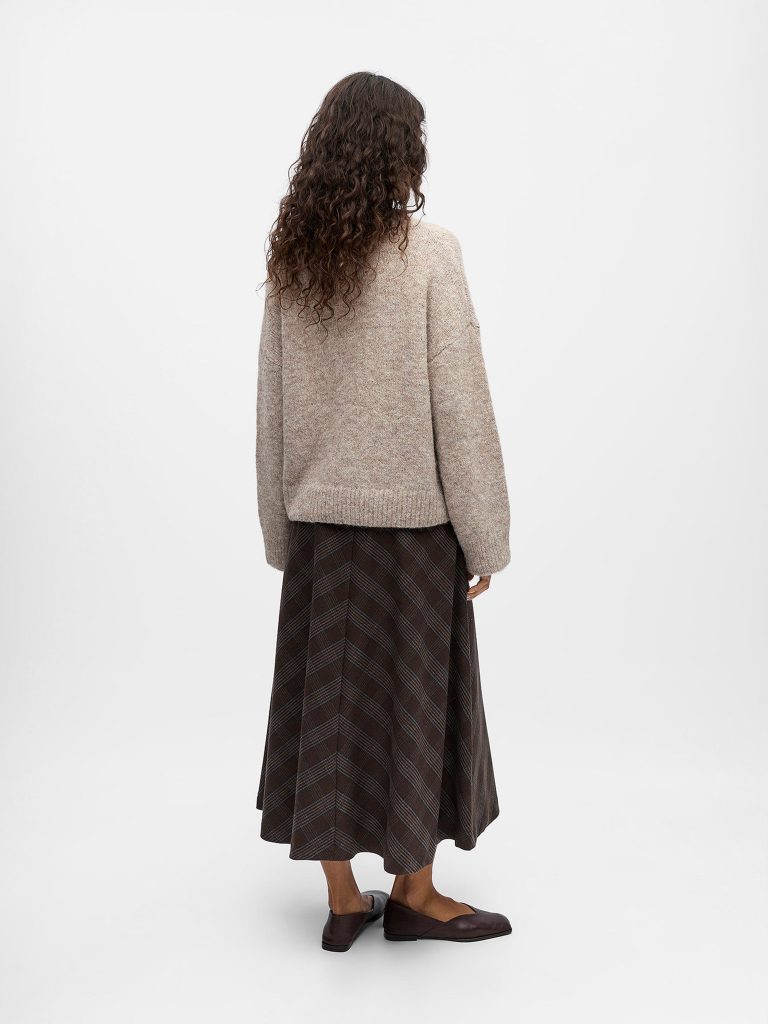 OBJSAGGIA LS LO PULLOVER HUMUS MELANGE