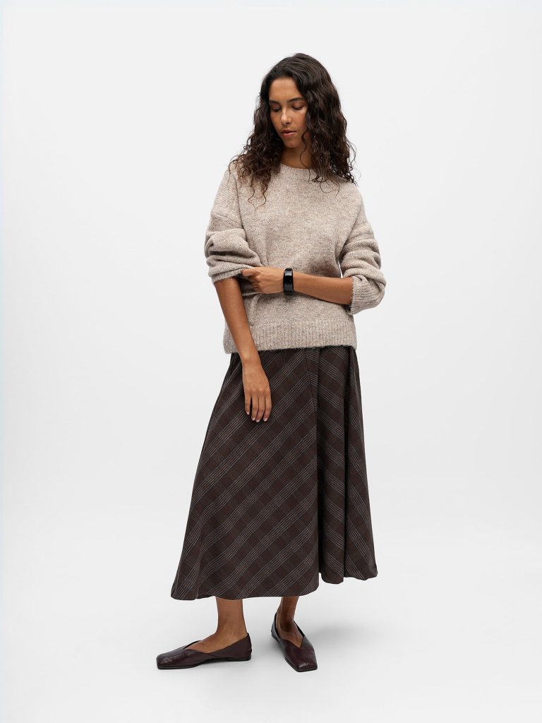 OBJSAGGIA LS LO PULLOVER HUMUS MELANGE