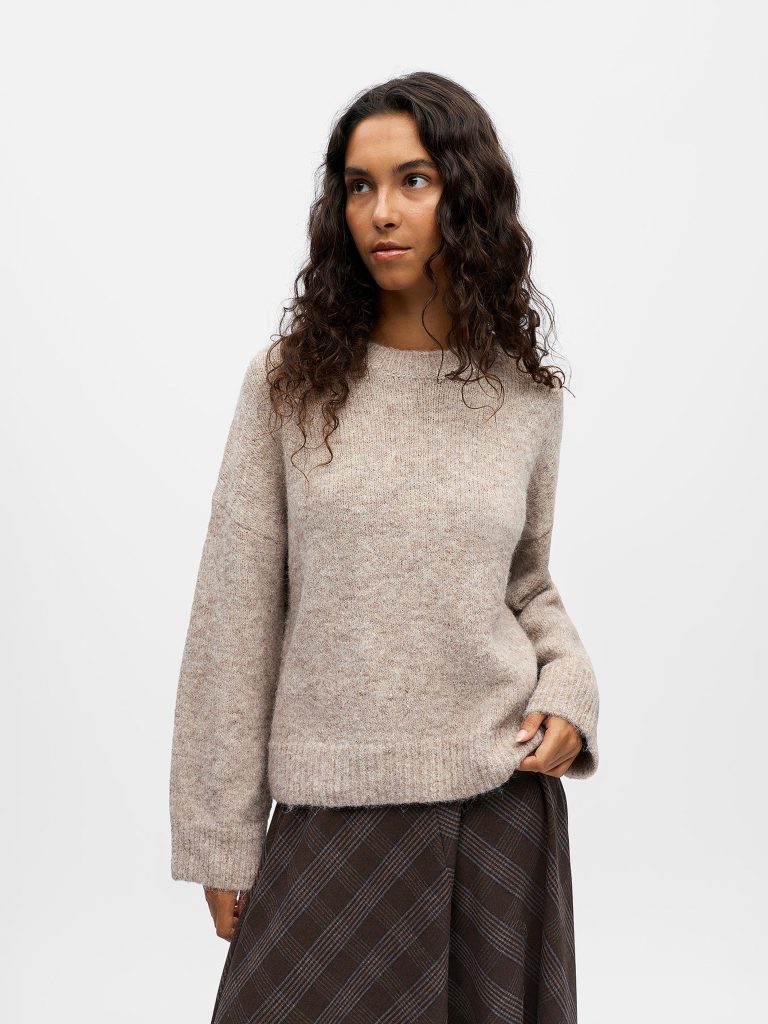 OBJSAGGIA LS LO PULLOVER HUMUS MELANGE