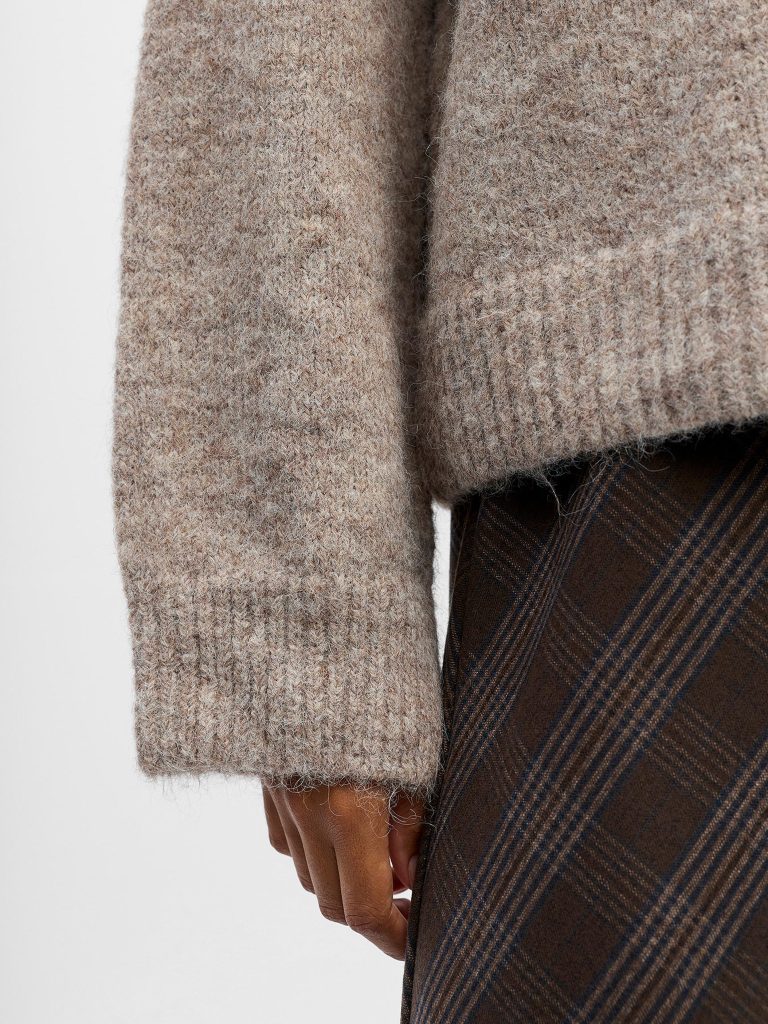 OBJSAGGIA LS LO PULLOVER HUMUS MELANGE