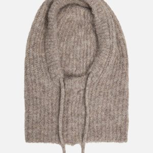 OBJMILU KNIT BALACLAVA HUMUS MELANGE – Image 1
