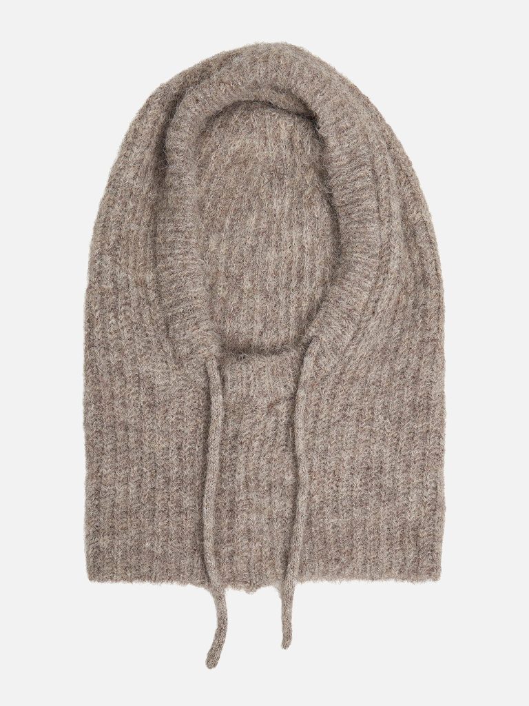 OBJMILU KNIT BALACLAVA HUMUS MELANGE