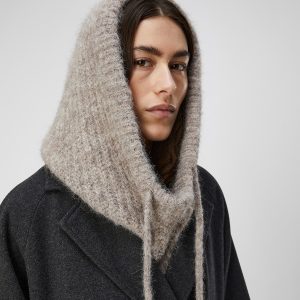OBJMILU KNIT BALACLAVA HUMUS MELANGE – Image 2