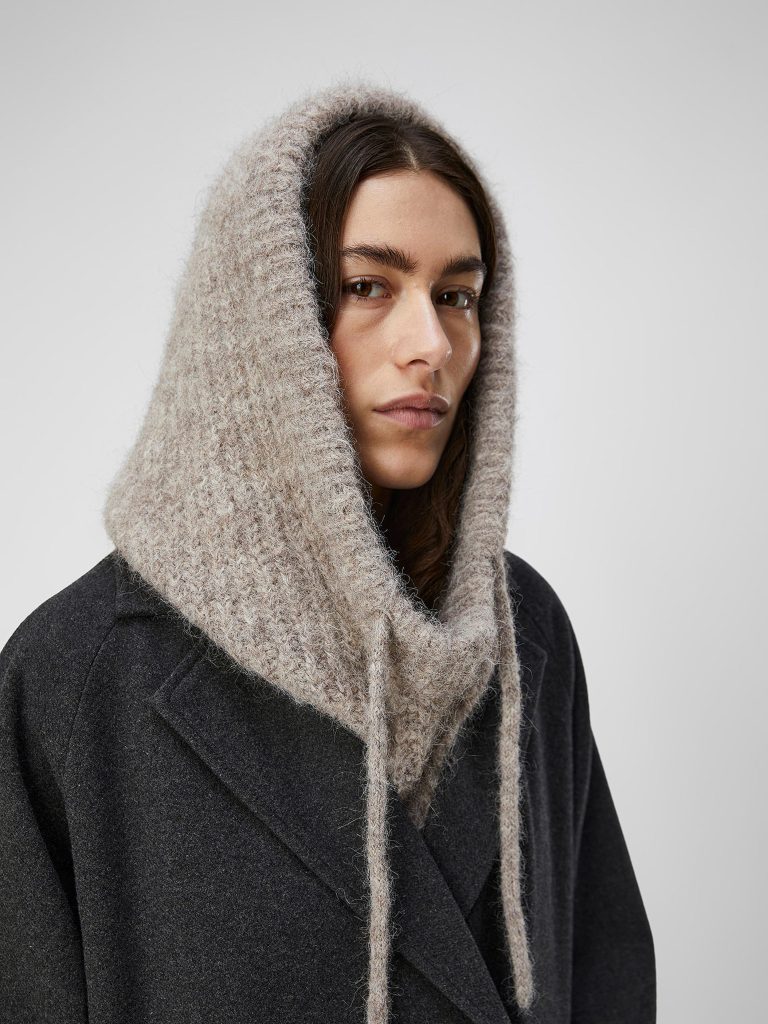 OBJMILU KNIT BALACLAVA HUMUS MELANGE