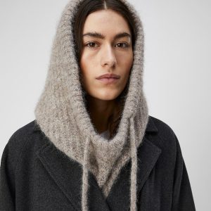 OBJMILU KNIT BALACLAVA HUMUS MELANGE – Image 3