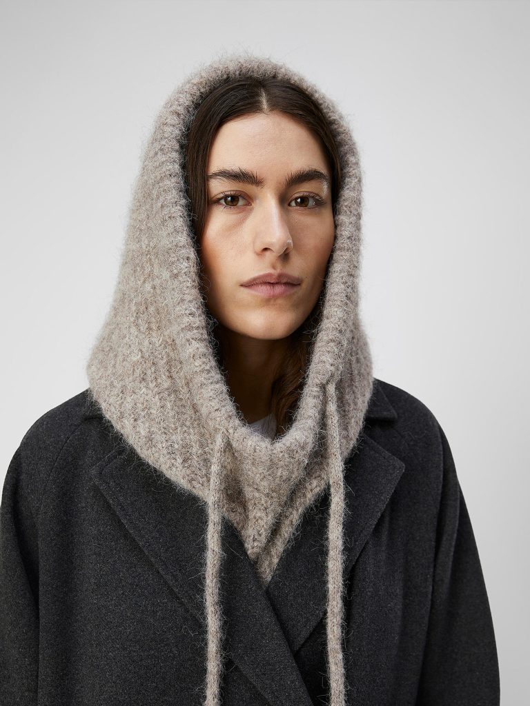 OBJMILU KNIT BALACLAVA HUMUS MELANGE