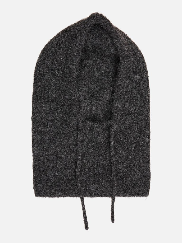 OBJMILU KNIT BALACLAVA DARK GREY MELANGE