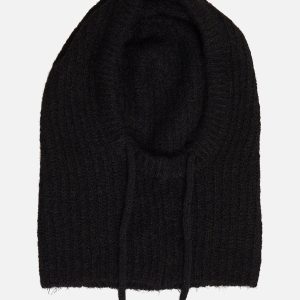 OBJMILU KNIT BALACLAVA BLACK – Image 1