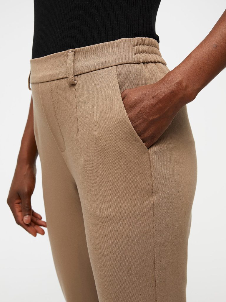 OBJLISA SLIM PANT NOOS FOSSIL