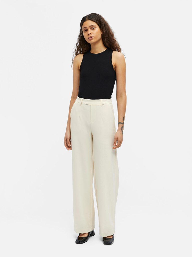 OBJLISA WIDE PANT NOOS SANDSHELL