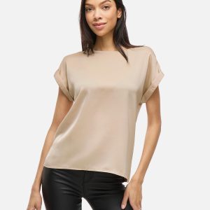 VIELLETTE SS SATIN TOP CEMENT – Image 4