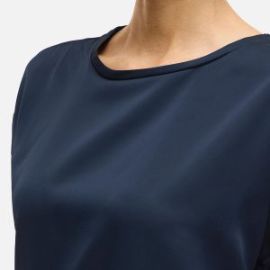 VIELLETTE SS SATIN TOP NAVY BLAZER – Image 6