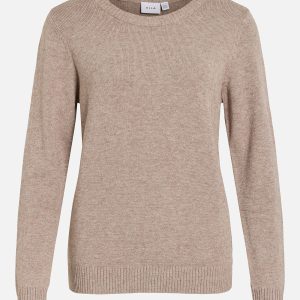 VIRIL ONECK LS  KNIT TOP FALCON MELANGE – Image 1