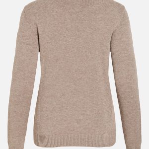 VIRIL ONECK LS  KNIT TOP FALCON MELANGE – Image 2